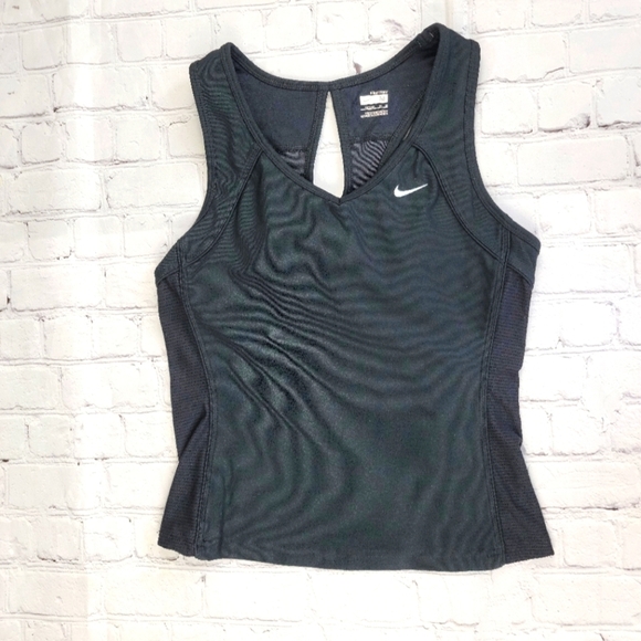 NIKE keyhole racerback athletic tank with - Picture 1 of 10